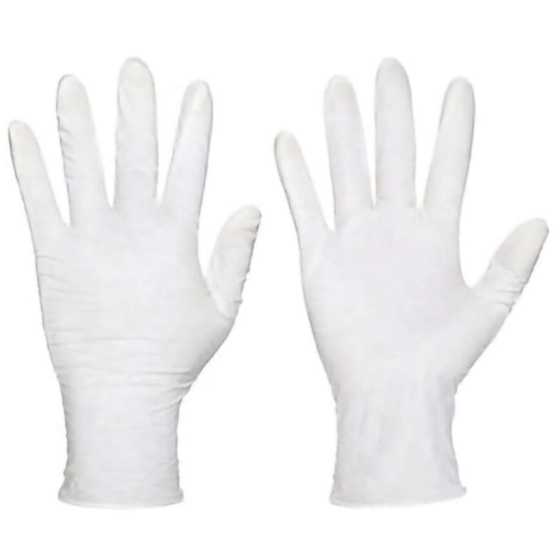 White Gloves, 9" Nitrile, 5Mil Cleanroom ISO 5 / Class 100, Large 100/Bag